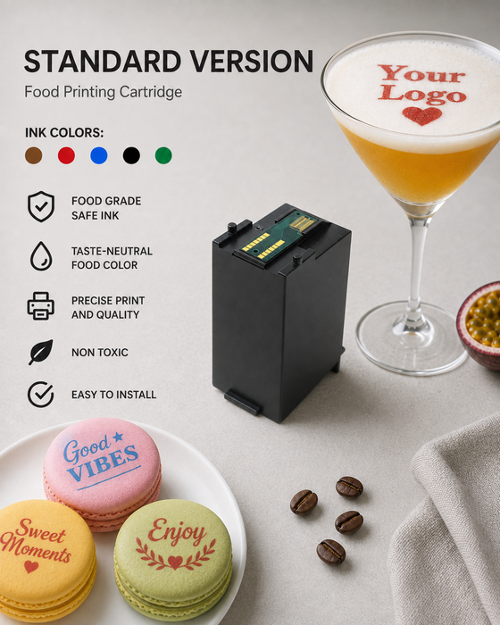 Patrone für Coloranino® Kaffeedrucker (Auch für Cocktails, Bier und Kekse geeignet) - Bis zu 1000 Drucke (Standard Version) Colorato-drinks