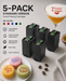 5-pack of brown ink cartridges for Coloranino® coffee printers / beer printers / latte art printers - (1 free cartridge) Standard version Colorato-drinks