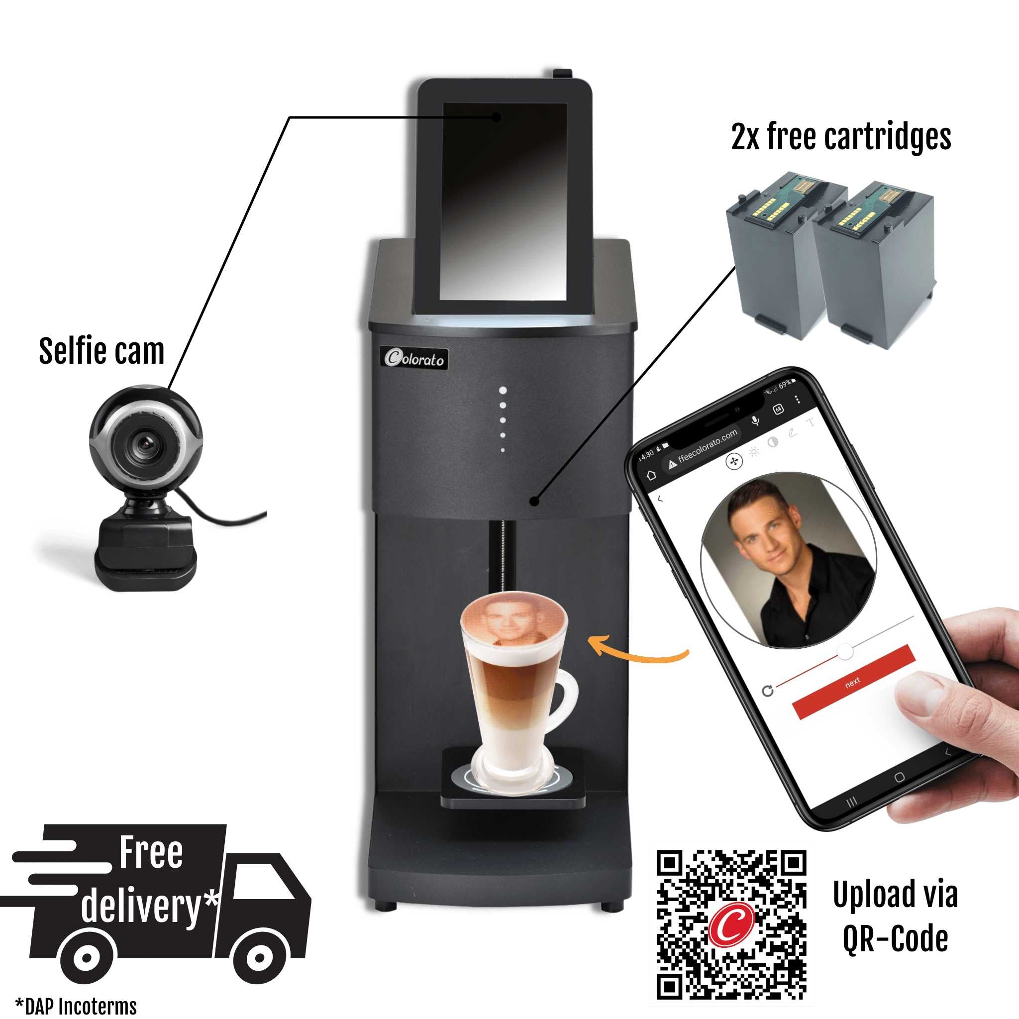(NEW) Coloranino® coffee printer (package) Colorato-drinks