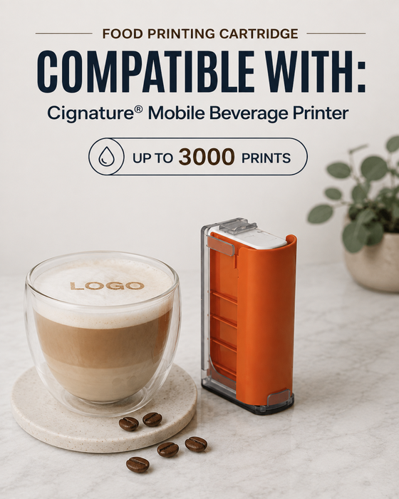 Lebensmittelpatrone für Cignature® mobiler Getränkedrucker  - Bis zu 3000 Drucke Colorato-drinks